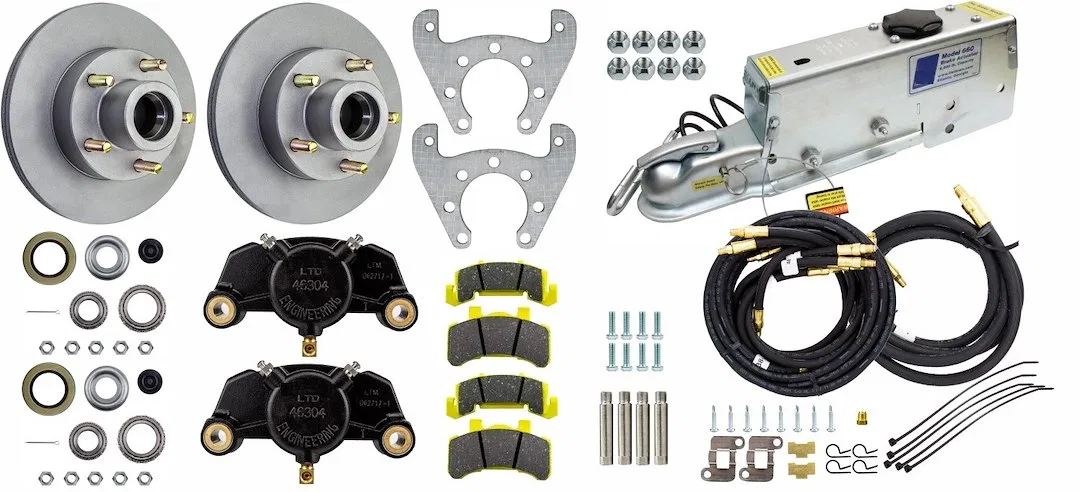 82405 – DEXTR MARINE Trailer Brake Conversion Kit, Drum To Disc Conversion Fits 13 To 15 Inch Wheels With 10 Inch Ven...